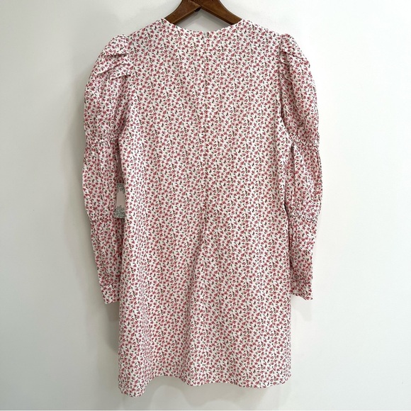 Hyacinth House Textured Floral Puff Sleeve Clemons Floral Mini Dress Size Large - Picture 8 of 14